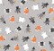 Riley Blake Halloween Cats in Costumes Gray 100% Cotton Price Per Yard